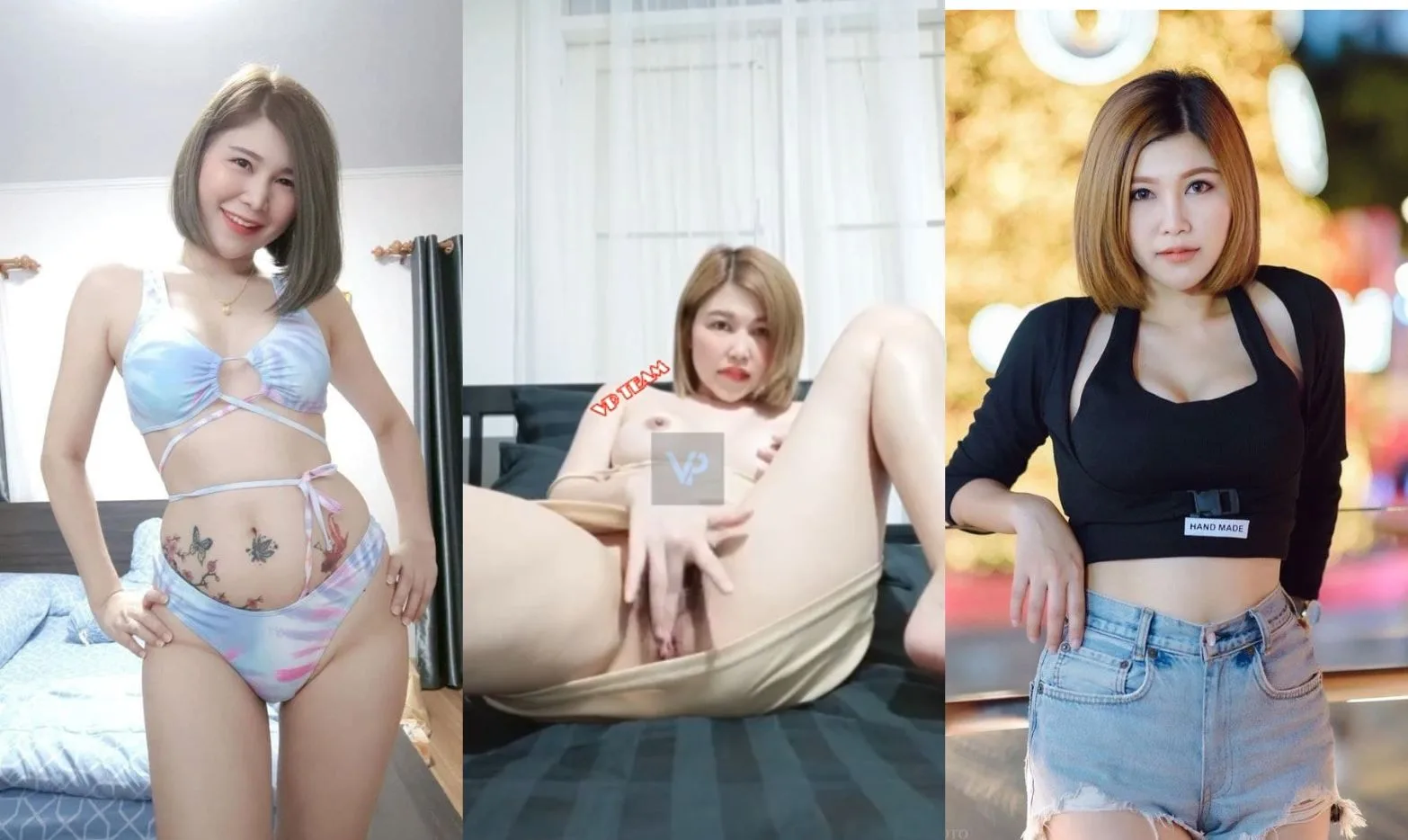 คลิปหลุดทางบ้าน สาวสวยหุ่นแซ่บผมสั้น เงี่ยนจัดนอนเบ็ดหีโชว์หน้ากล้อง เบ็ดจนน้ำหีไหล
